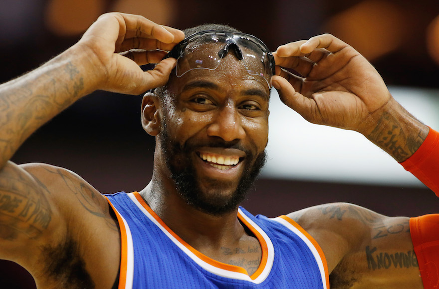 Amar'e Stoudemire playing for the New York Knicks during a game against the Houston Rockets at the Toyota Center in Houston, Texas, Nov. 24, 2014. (Scott Halleran/Getty Images)