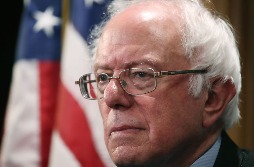 Bernie Sanders at a news conference regarding genetically engineered food labeling in Washington, D.C., July 6, 2016. (Mark Wilson/Getty Images)