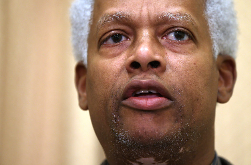 Rep. Hank Johnson speaking during a news conference in Washington, D.C., Jan. 16, 2013. (Alex Wong/Getty Images)