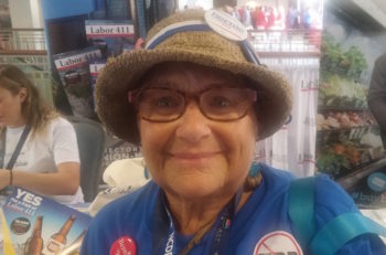 Jennifer Fontaine is a Bernie Sanders delegate who lived in Burlington, Vt. for 35 years. (Ben Sales)