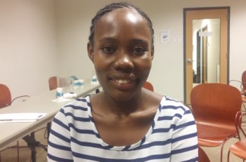 Shoshana Nambi, from Mbale, Uganda, spent the summer running programs at Camp Coleman, a Reform Jewish summer camp in Georgia. (Ben Sales)