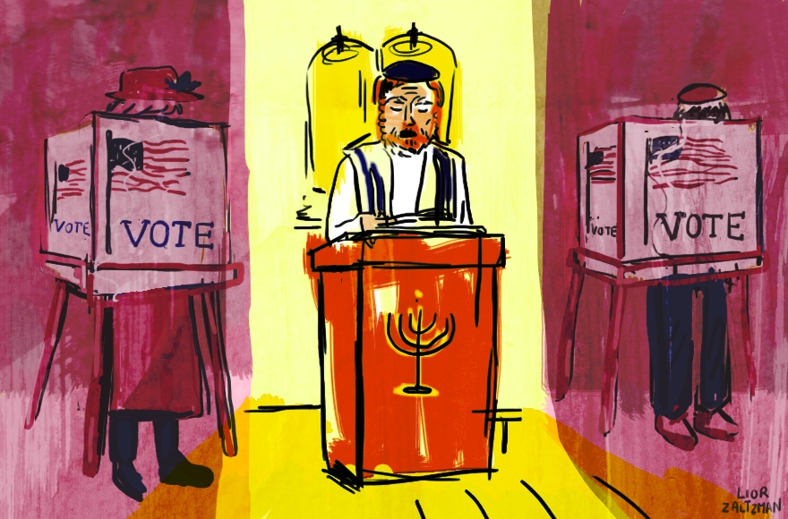 Rabbis in swing states say their High Holiday sermons won't address the election head on — rather, they'll touch on more general civic themes. (Lior Zaltzman)
