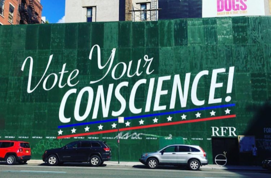 Developer Aby Rosen's Instagram features a photo of a billboard at one of his Lower Manhattan building sites. (Screenshot from Instagram) 