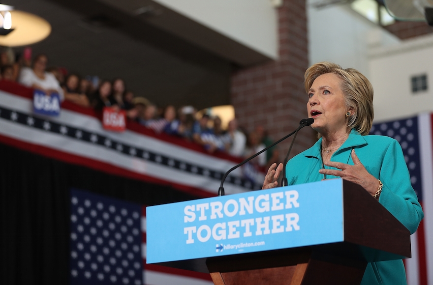 Hillary Clinton speaking during a campaign event at Truckee Meadows Community College in Reno, Nevada, Aug. 25, 2016. (Justin Sullivan/Getty Images)