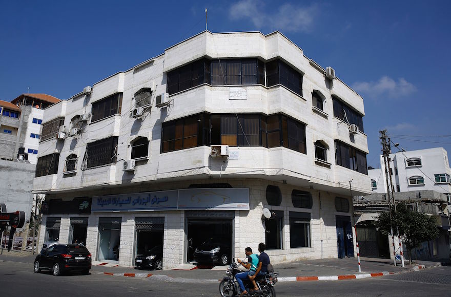 The Gaza City office of the U.S.-based Christian NGO, World Vision, Aug. 4, 2016. (Mohammed Abed/AFP/Getty Images)