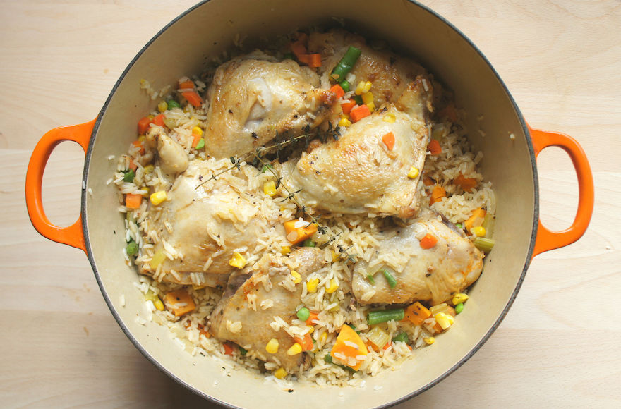 One pot chicken and rice with vegetables (Shannon Sarna)