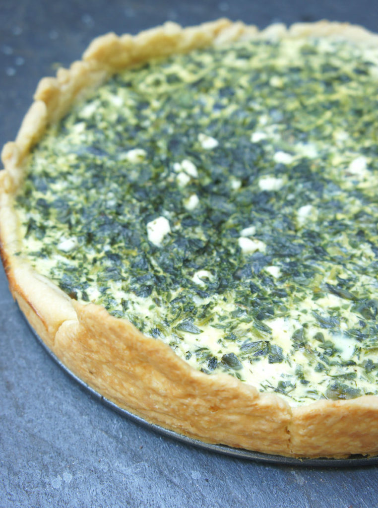 Spinach, herb and feta quiche. (Shannon Sarna)