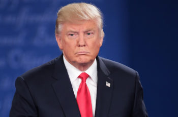 Donald Trump during the second presidential debate at Washington University in S.t Louis, Mo., Oct. 9, 2016. (Scott Olson/Getty Images)