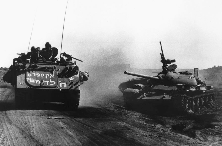 Israeli tanks on the Golan plateau, during the Yom Kippur War, 1973. (Keystone-France/Gamma-Keystone via Getty Images)