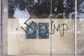 Graffiti in South Philadelphia included the word "Trump" and Nazi imagery, Nov. 9, 2016. (Facebook)