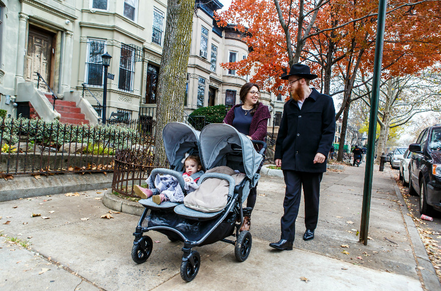 Chabad-Lubavitch emissaries Rabbi Mendel and Mussie Alperowitz, and their two daughters, ages 18 months and 2 months, will soon be moving to South Dakota to establish a Chabad-Lubavitch center that will cater to the state's Jewish community. Photo by Eliyahu Parypa/Chabad.org 