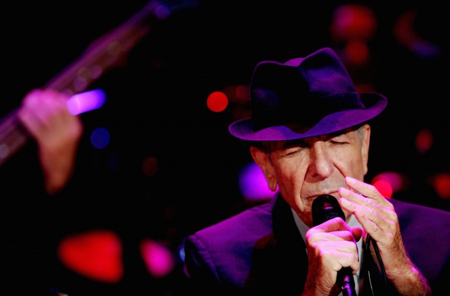 Leonard Cohen performing at a concert in Ramat Gan, Israel, Sept. 24, 2009. (Marko/Flash90)