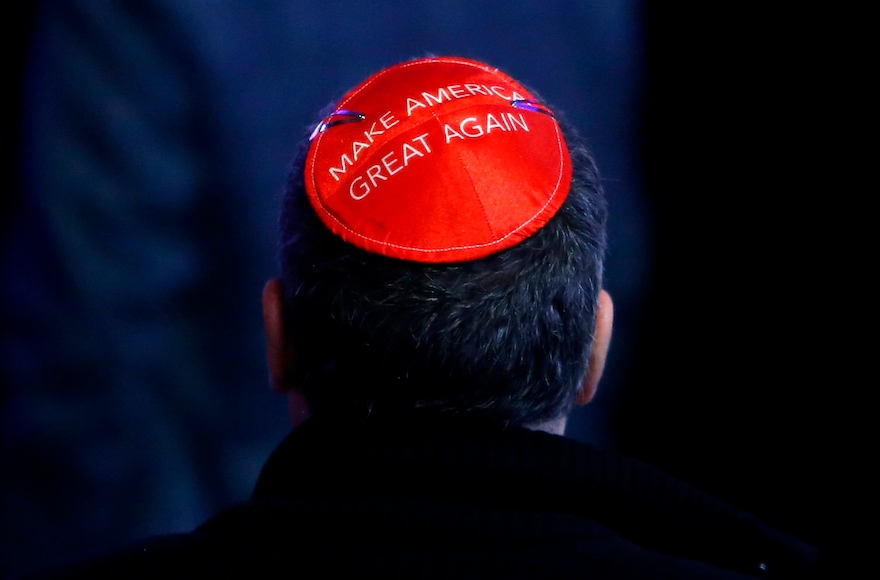 trump kippah make america great again