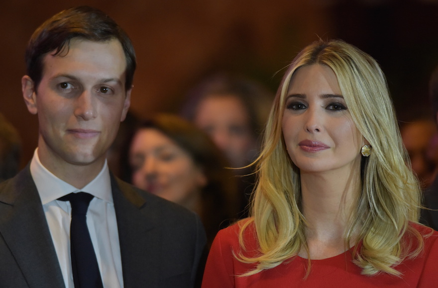 Jared Kushner and Ivanka Trump at Trump Tower in New York City, April 19, 2016. (Photo by Andy Katz/Pacific Press/LightRocket via Getty Images)