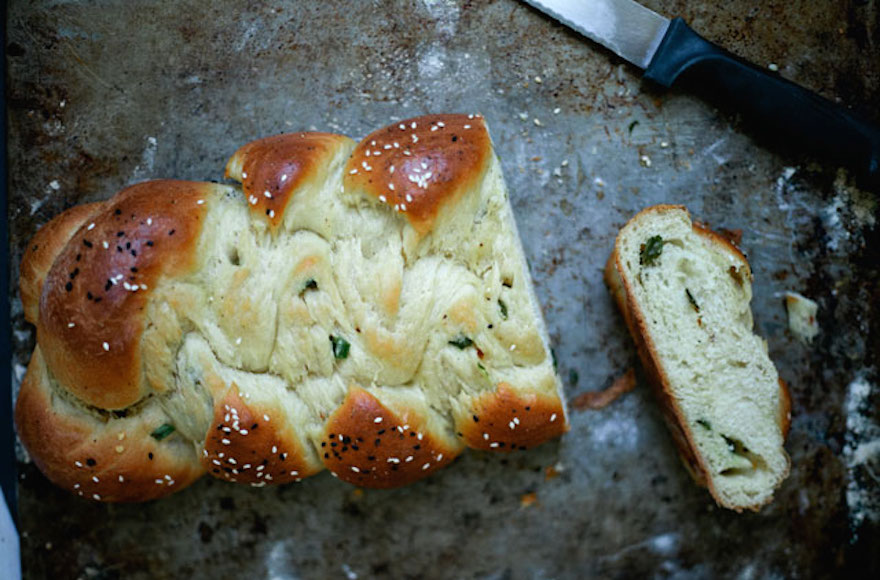 Scallion challah (Molly Yeh)