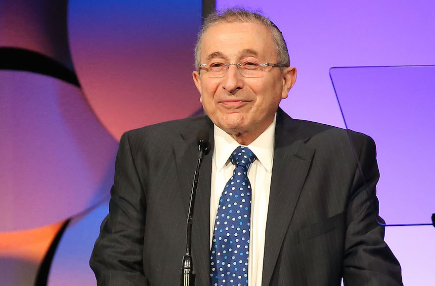 Simon Wiesenthal Center Dean and Founder Rabbi Marvin Hier speaking onstage at the Simon Wiesenthal Center 2015 National Tribute Dinner honoring Harvey Weinstein at The Beverly Hilton Hotel in Beverly Hills, Calif., March 24, 2015. (Imeh Akpanudosen/Getty Images)