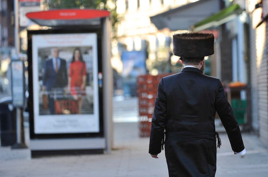 A Jewish man walking in northern London, the United Kingdom on Sept. 23, 2015. (Tony Margiocchi/Barcroft Media via Getty Images)