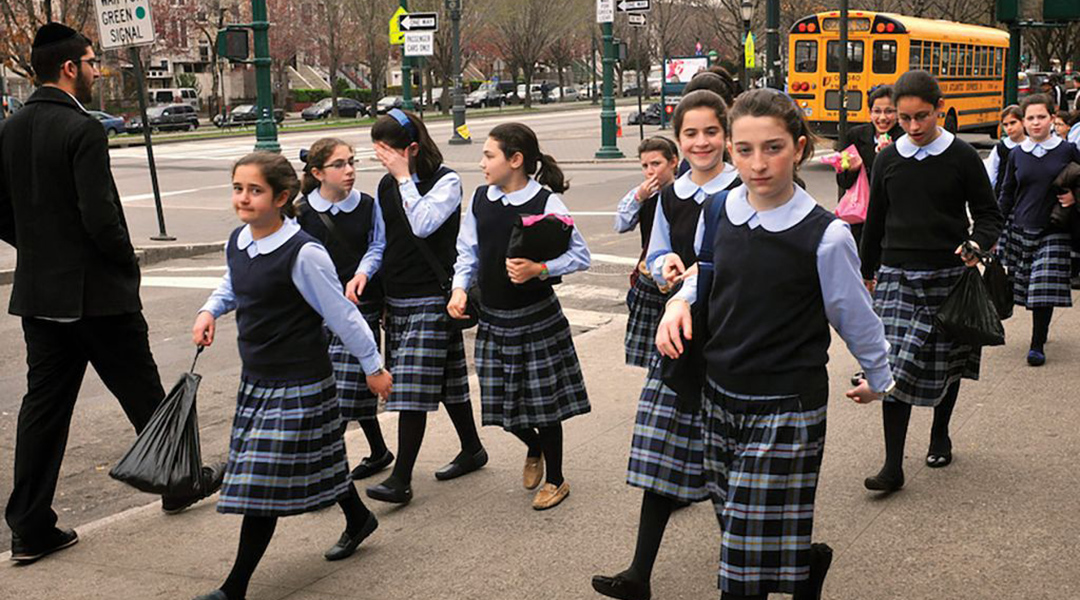 Young charedi Orthodox girls.