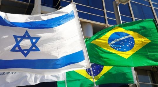 Israeli and Brazilian flags