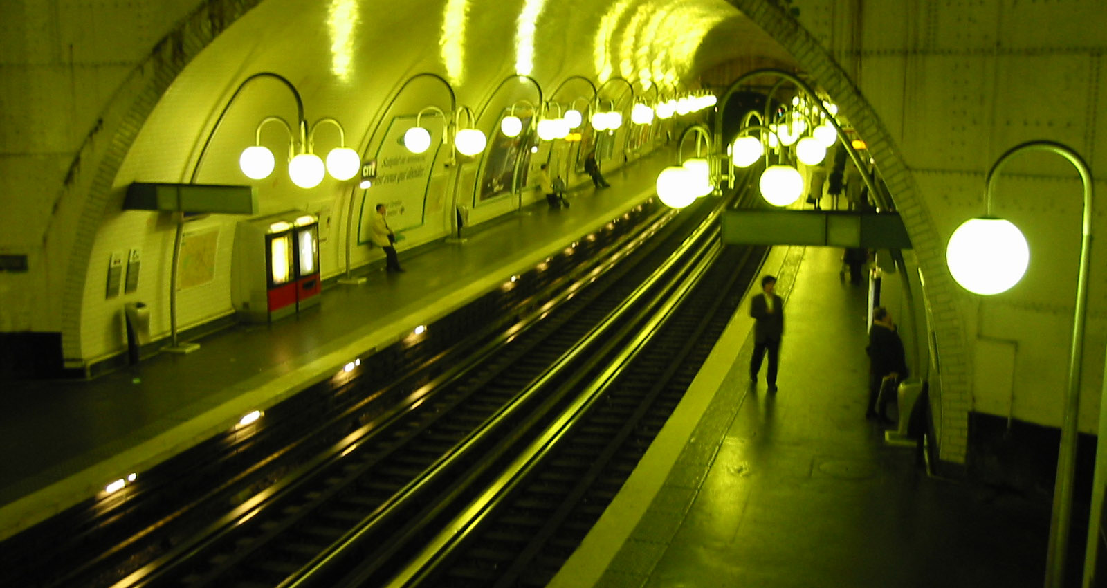 A Paris underground train station