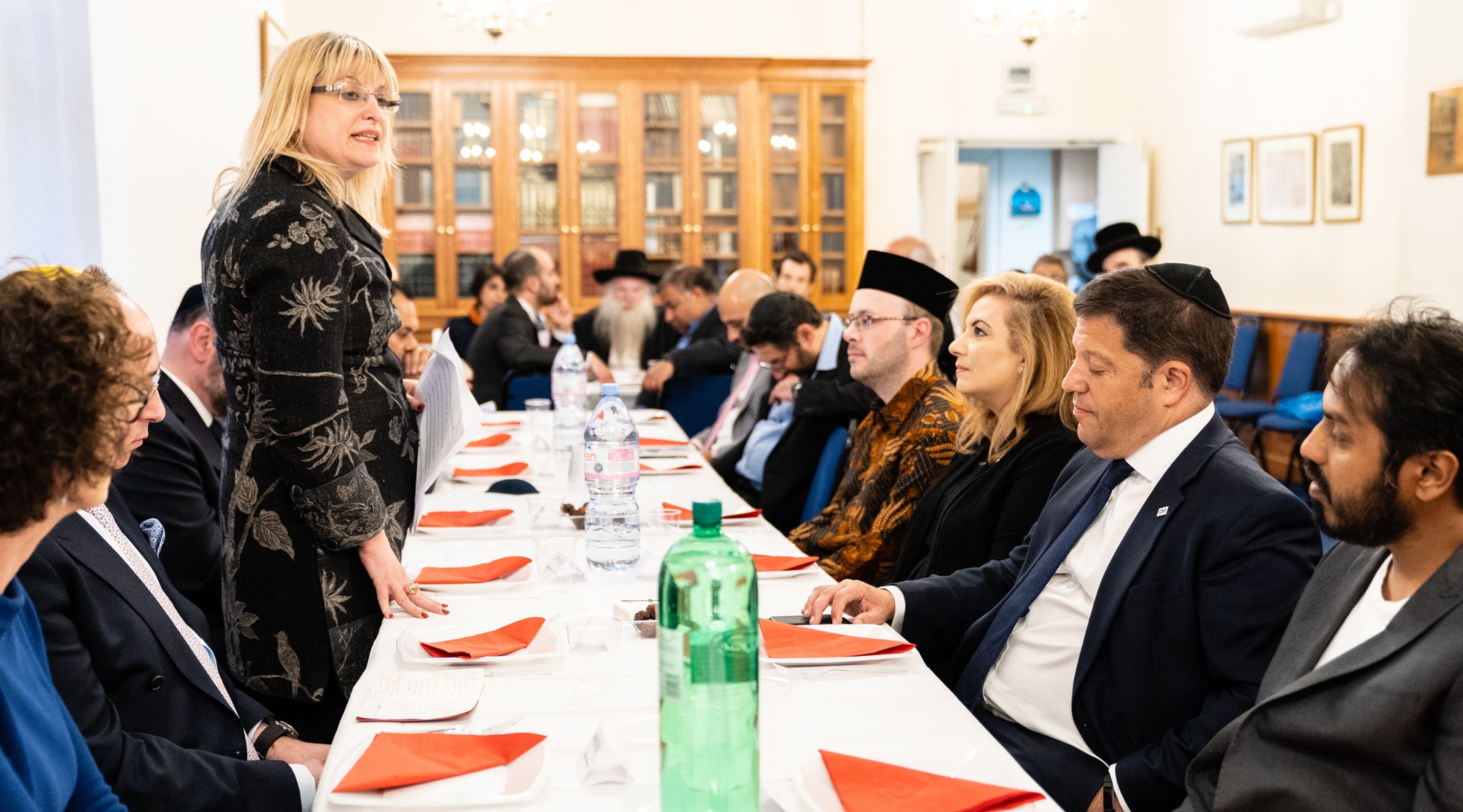 Marie van der Zyl, the president of the Board of Deputies of British Jews, attending an interfaith event in London on June 13, 2018. Courtesy of the Board of Deputies of British Jews