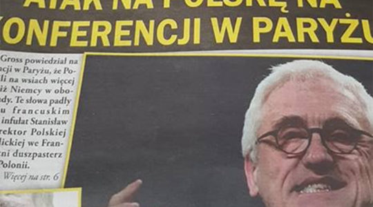 Historian Jan Gross on the front page of a Polish weekly that instructs readers on how to recognize Jews. (Misiek Kaminski)