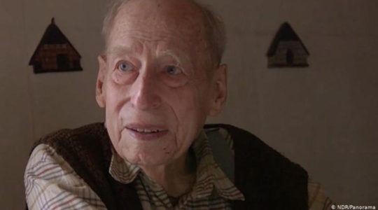 Karl Munter during a secretly-filmed interview in which he denied the Holocaust in 2018. (NRD/Panorama)