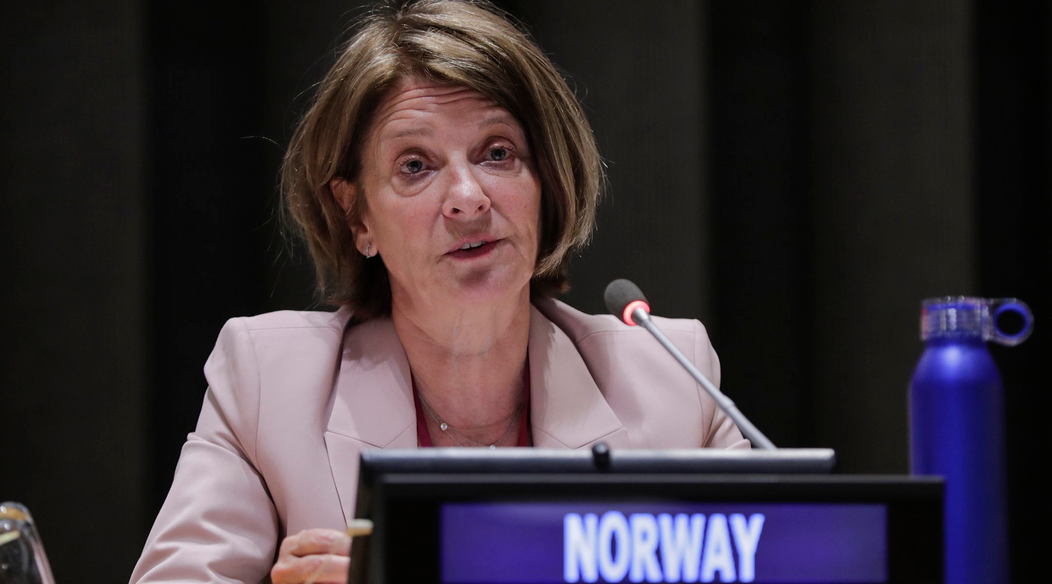 Mona Juul, president of the UN Economic and Social Council at the UN Headquarters in New York, on May 30, 2019 (Luiz Rampelotto/NurPhoto via Getty Images)