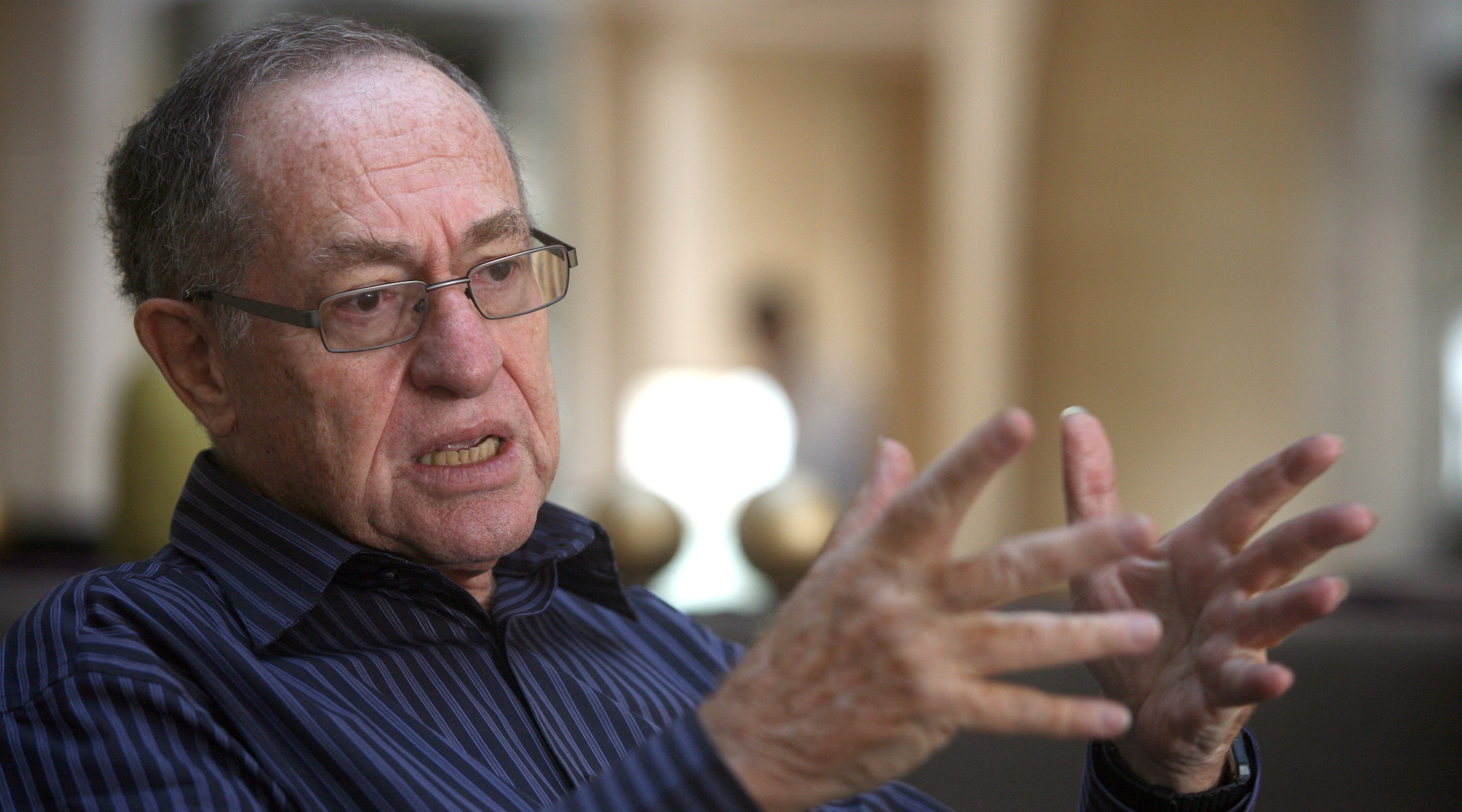 Alan Dershowitz speaks during an interview on May 18, 2010 in Jerusalem, Israel. (Lior Mizrahi/Getty Images)