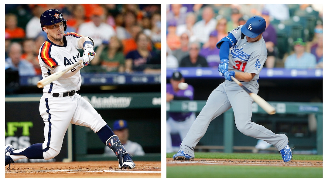 Alex Bregman, left, and Joc Pederson will compete against each other in the derby's first round. (Getty Images)