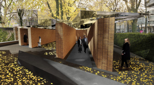 An artist's impression of the plans for a new Holocaust monument in Amsterdam. (Holocaust namenmonument)