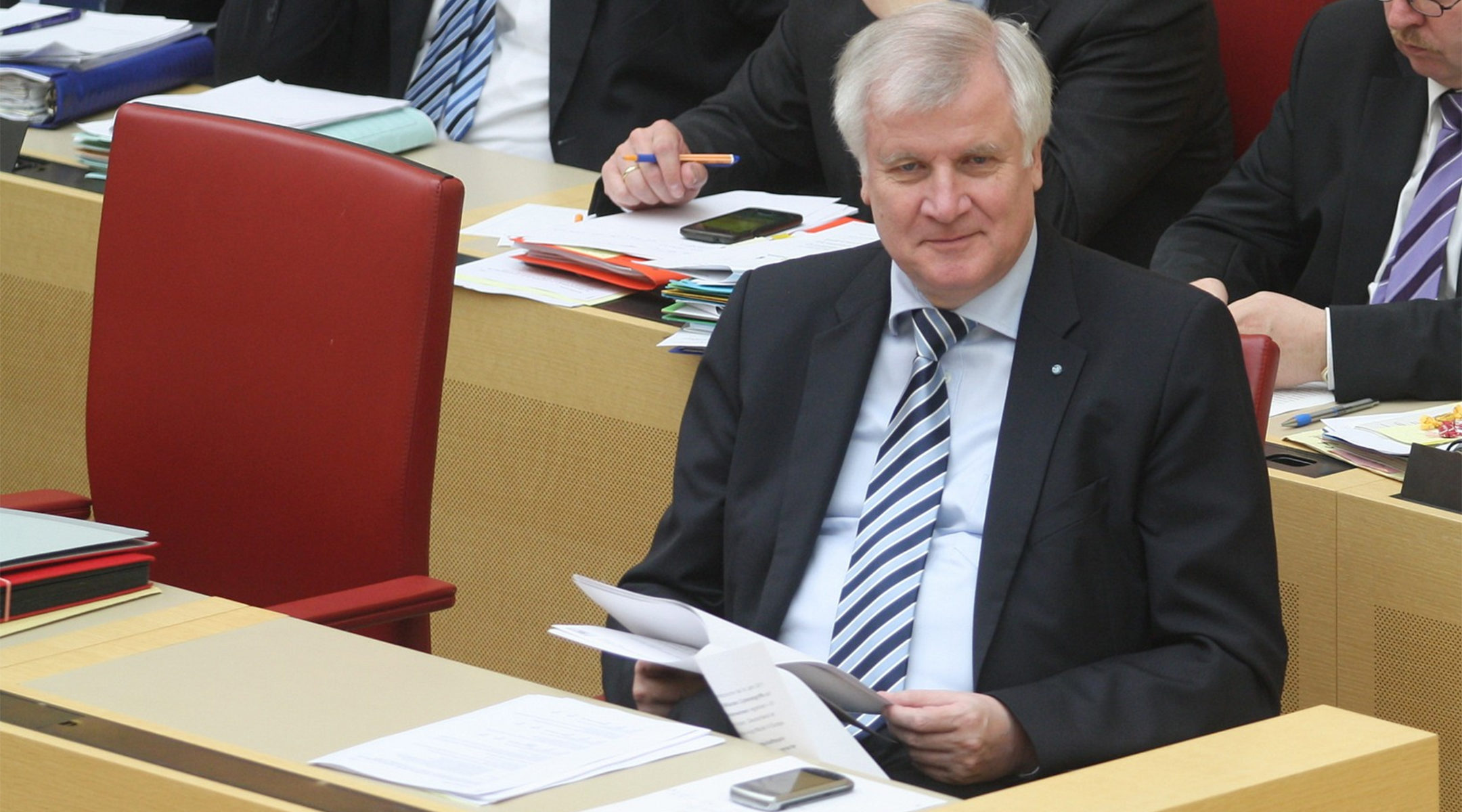 German Interior Minister Horst Seehofer attending a cabinet meeting in Munich, Germany on April 11, 2013. (Wikimedia Commons/Michael Lucan)