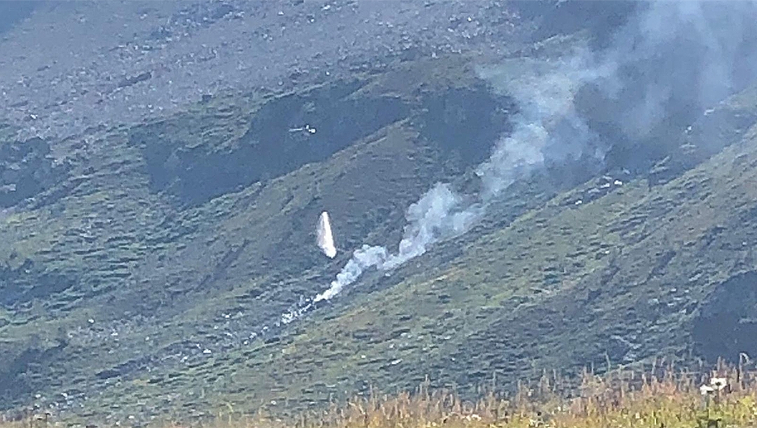 The site of the crash of the airplane of Jonathan Goldstein, his wife and daughter, in Switzerland on Aug. 25, 2019. (Swiss Police)