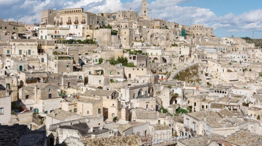 The Italian hill town of Matera.