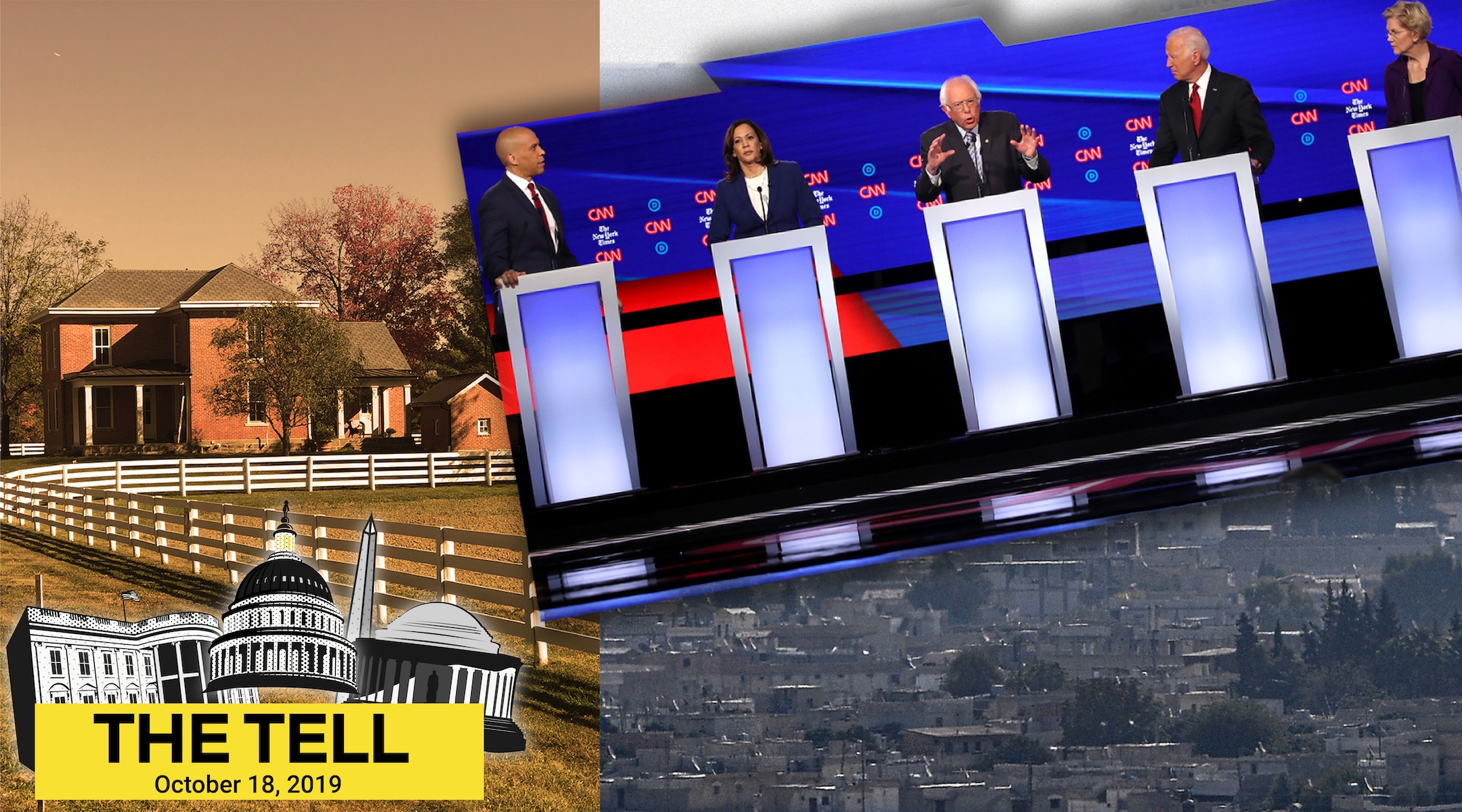 The Middle East came up in this week's Democratic debate in Columbus. (Getty Images/JTA montage)