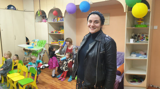Alina Feoktistova at the Tikva Jewish education complex in Odessa, Ukraine on Nov. 2, 2019. (Cnaan Liphshiz)