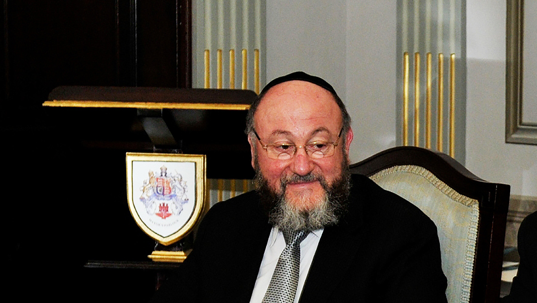 British Chief Rabbi Ephraim Mirvis attending a ceremony in Gibraltar on June 18, 2013. (Courtesy of Mirvis)