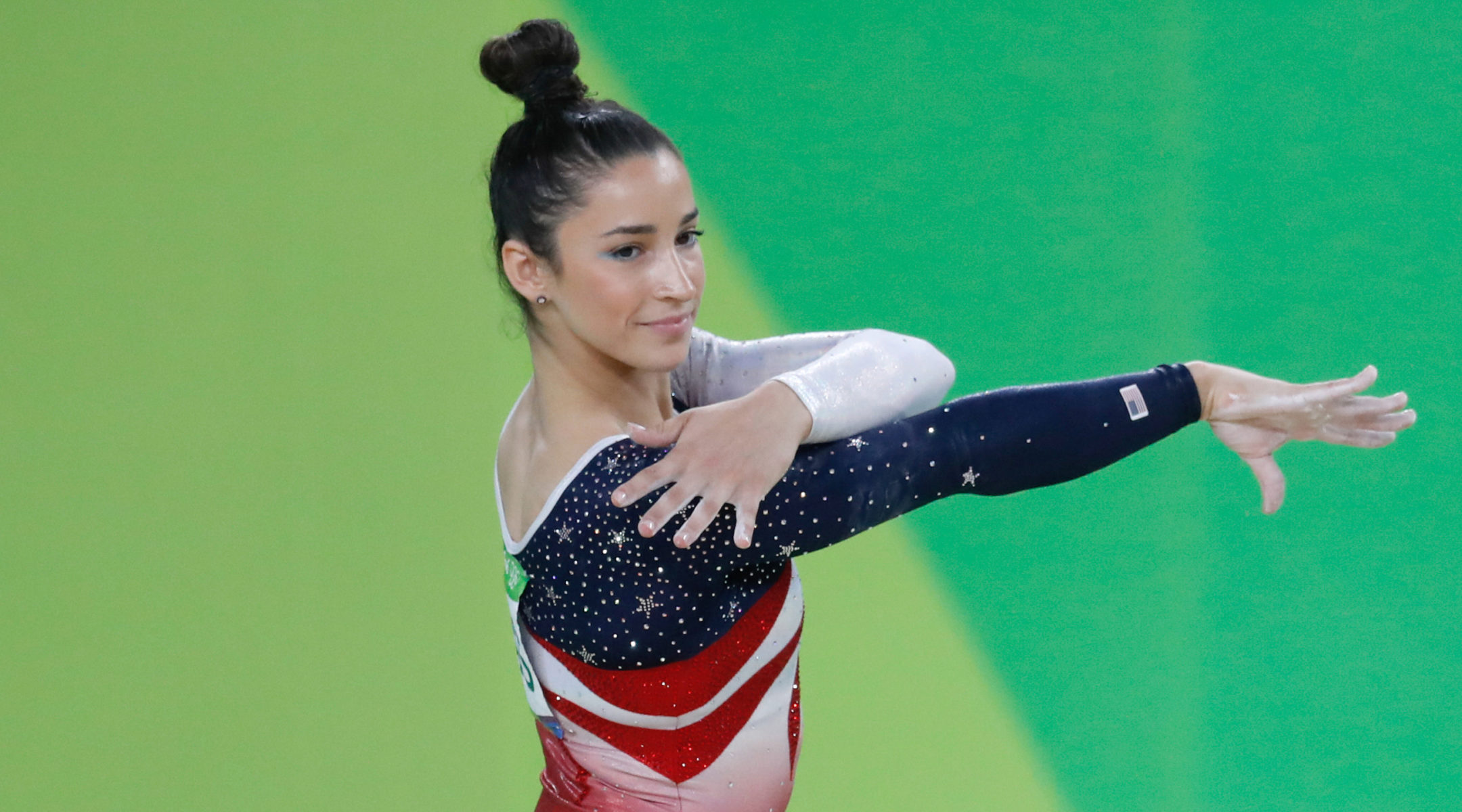 Aly Raisman competing in the Olympic Games in Rio de Janeiro, Brazil in 2019. (Fernando Frazão/Agência Brasil/Wikimedia Commons)