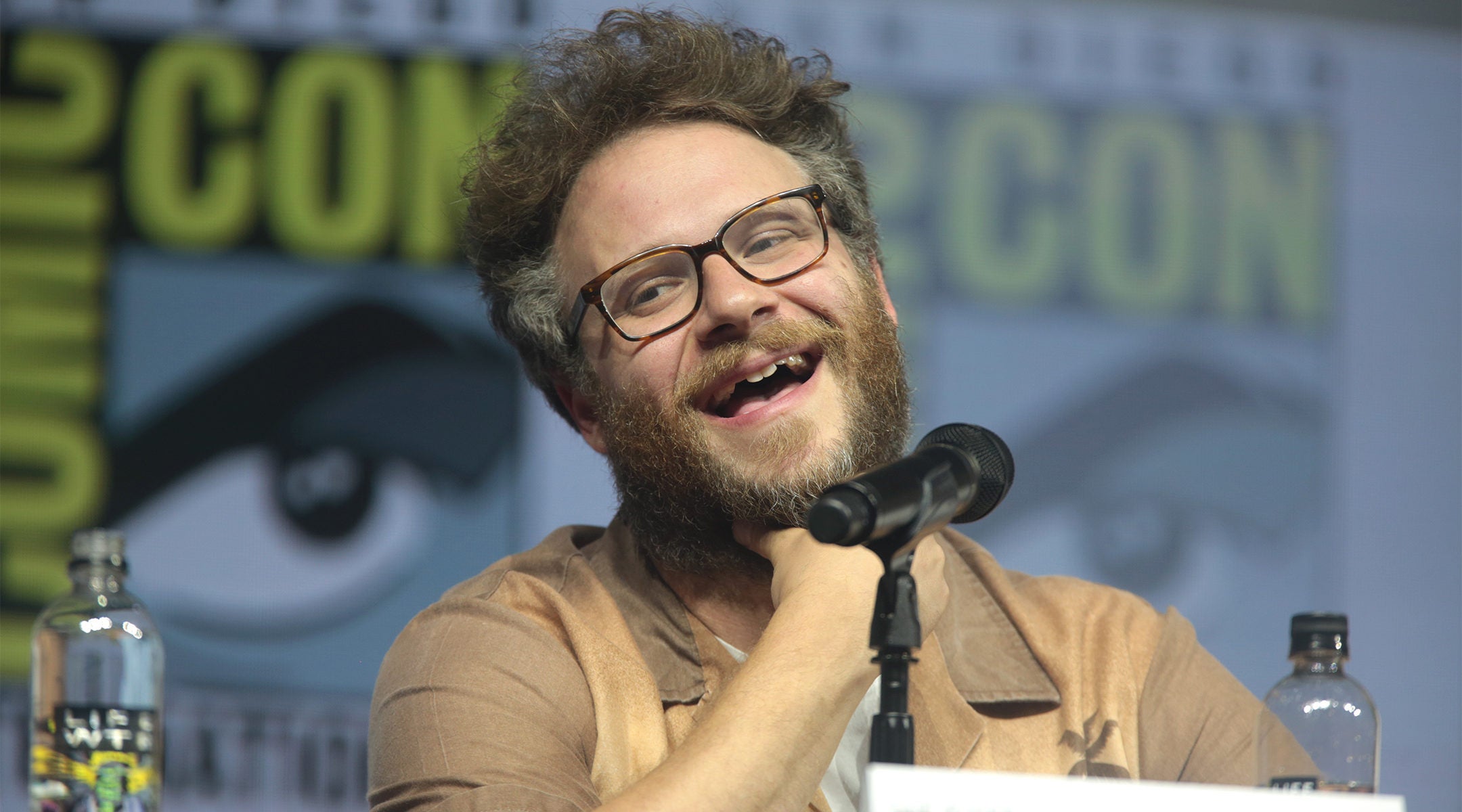 Seth Rogen speaking at the San Diego Comic Con International in San Diego, Californio on July 20, 2018. (Wikimedia Commons/Gage Skidmore)