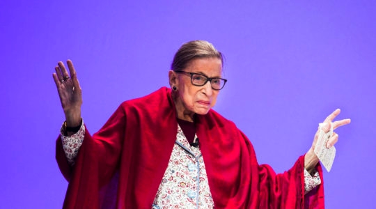 Ruth Bader Ginsburg at Amherst College in Amherst, Mass., Oct. 3, 2019. (Erin Clark for The Boston Globe via Getty Images)