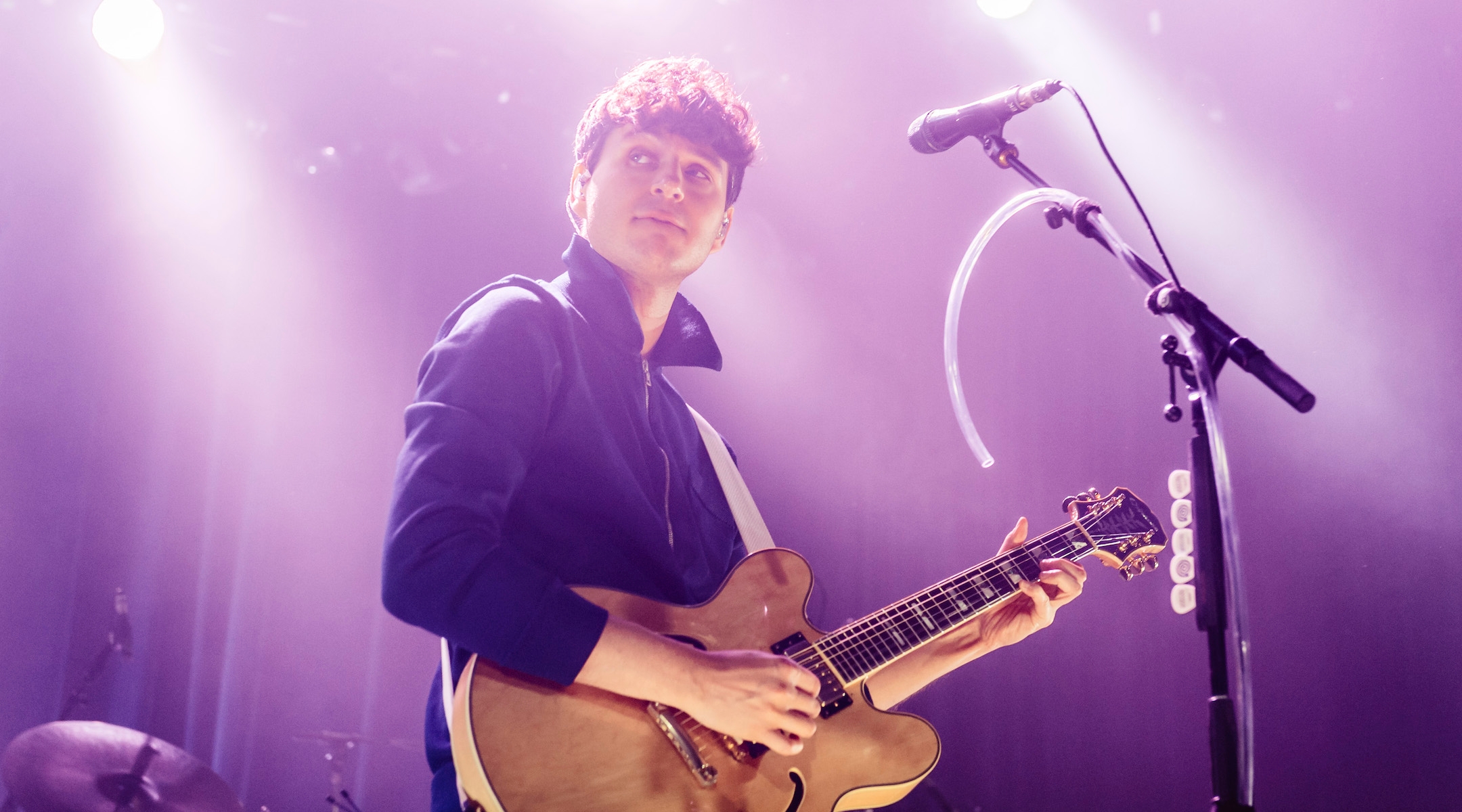 Ezra Koenig plays with Vampire Weekend in Madrid, Nov. 25, 2019. (Mariano Regidor/Redferns/Getty Images)