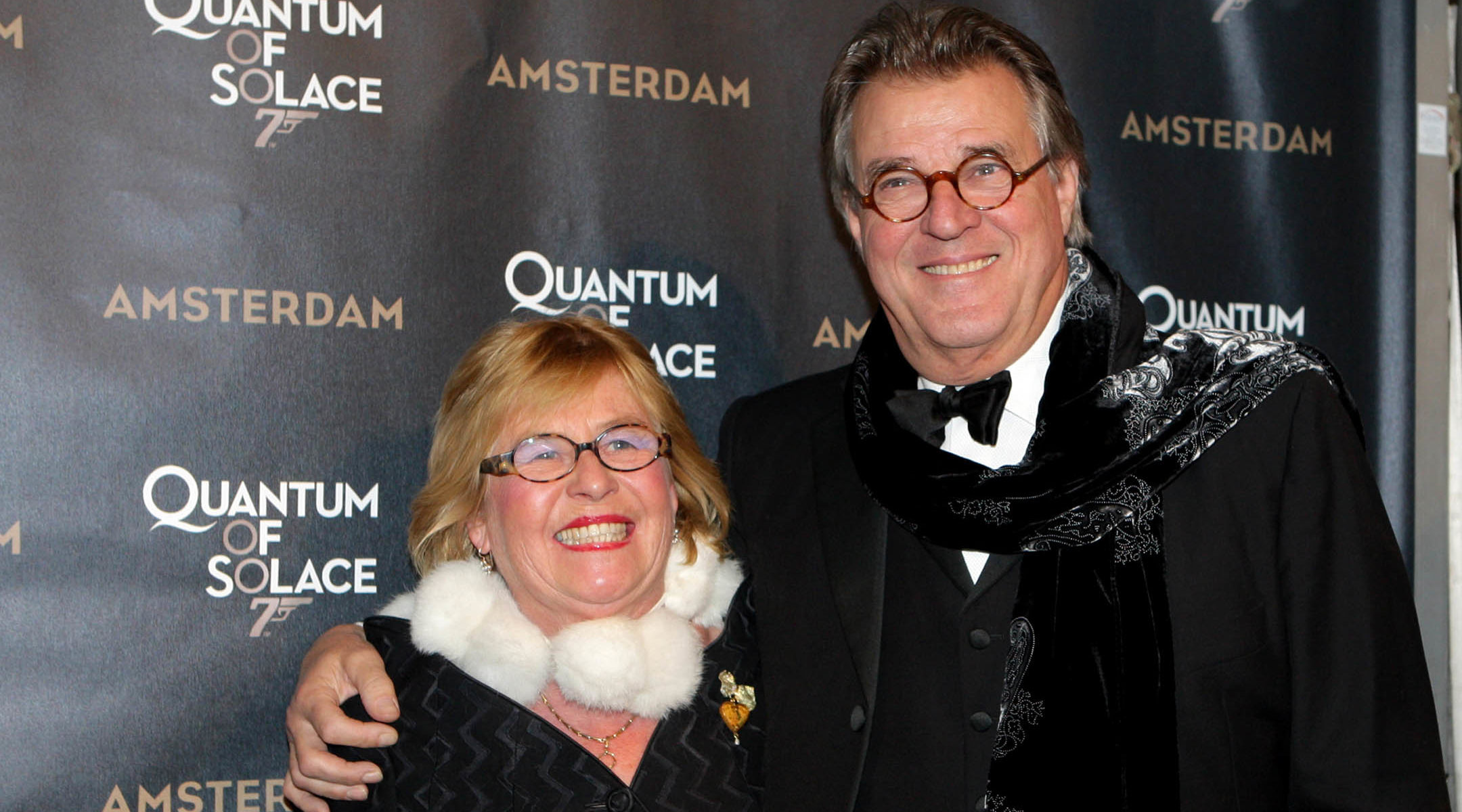 Dutch actor Jeroen Krabbe arriving with his wife Herma at a premiere at Tuschinksi Theatre in Amsterdam, the Netherlands on November 4, 2008 (Greetsia Tent/Getty Images)