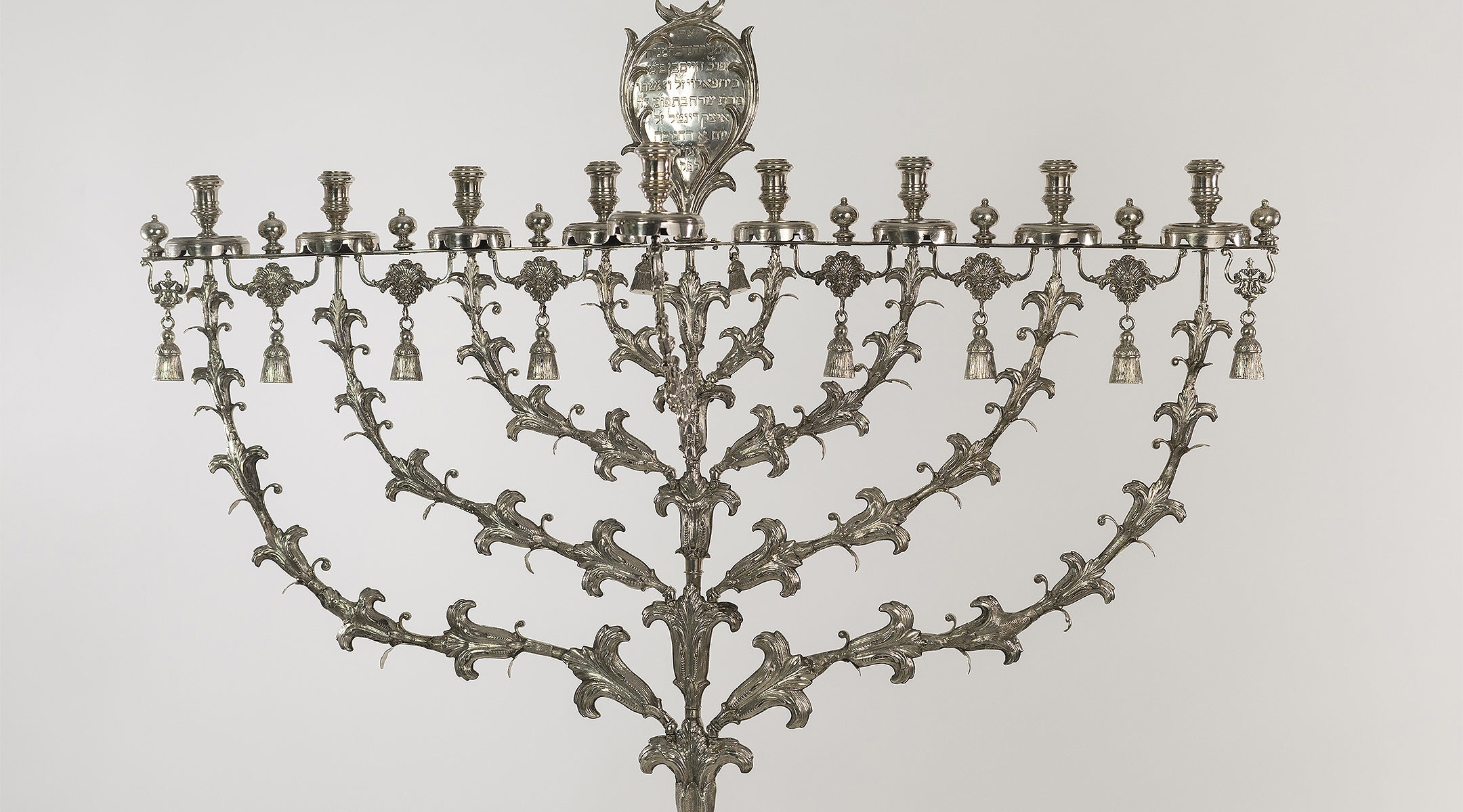 The Rintel Menorah on display at the Jewish Historical Museum of Amsterdam, the Netherlands. (Courtesy of the Jewish Cultural Quarter/JCK)