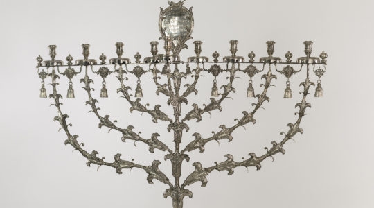 The Rintel Menorah on display at the Jewish Historical Museum of Amsterdam, the Netherlands. (Courtesy of the Jewish Cultural Quarter/JCK)