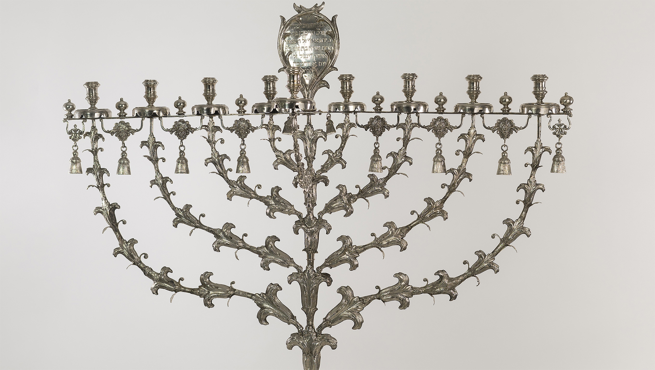 The Rintel Menorah on display at the Jewish Historical Museum of Amsterdam, the Netherlands. (Courtesy of the Jewish Cultural Quarter/JCK)