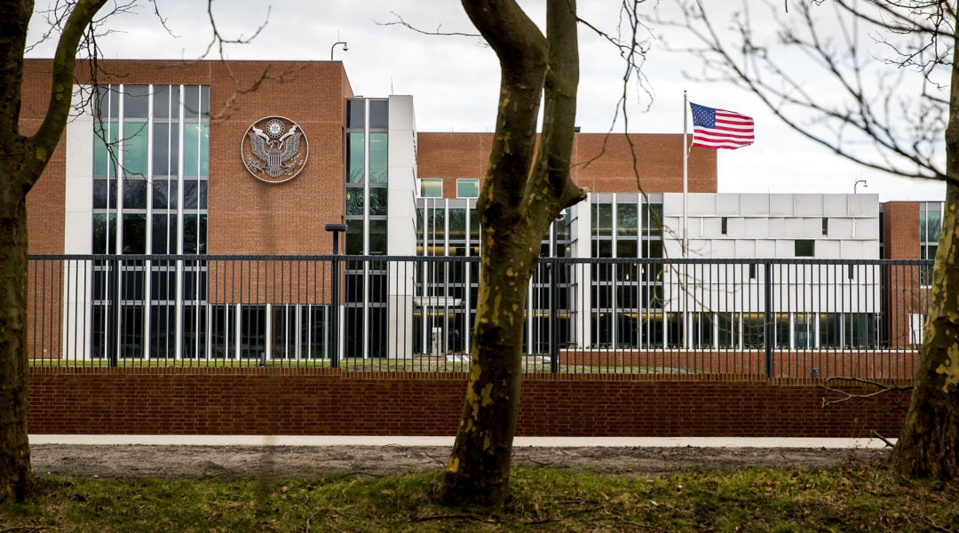 The US Embassy in Wassenaar, The Netherlands on January 29, 2018 (Koen van Weel/AFP via Getty Images)