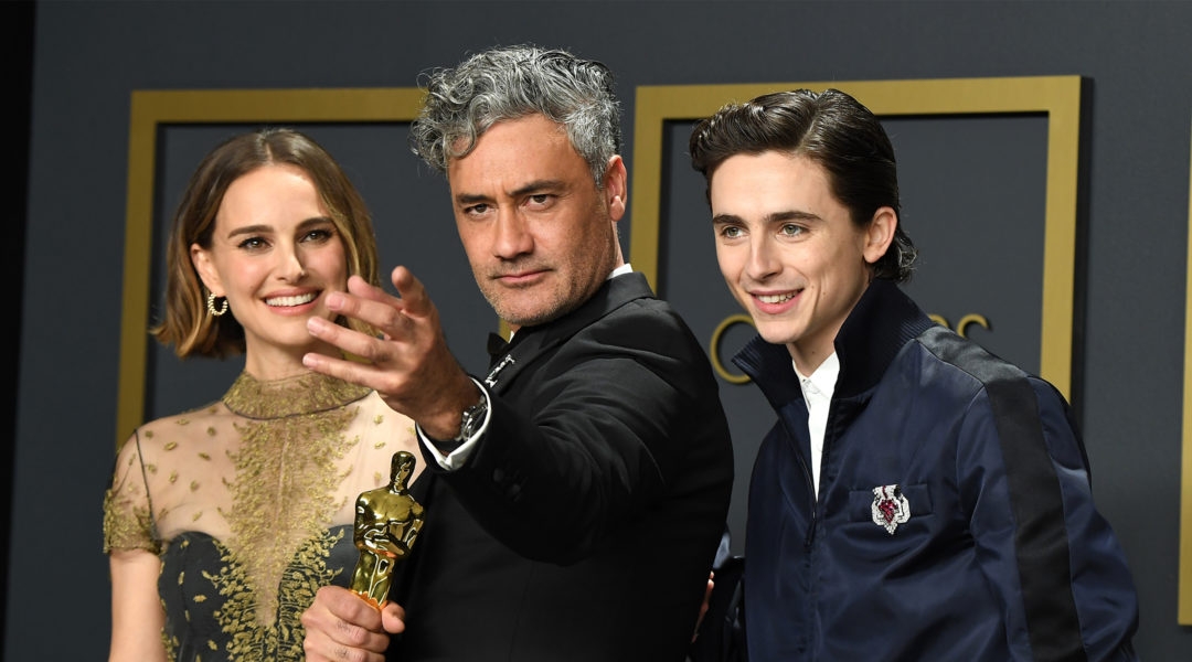 Natalie Portman, Taika Waititi, and Timothée Chalamet