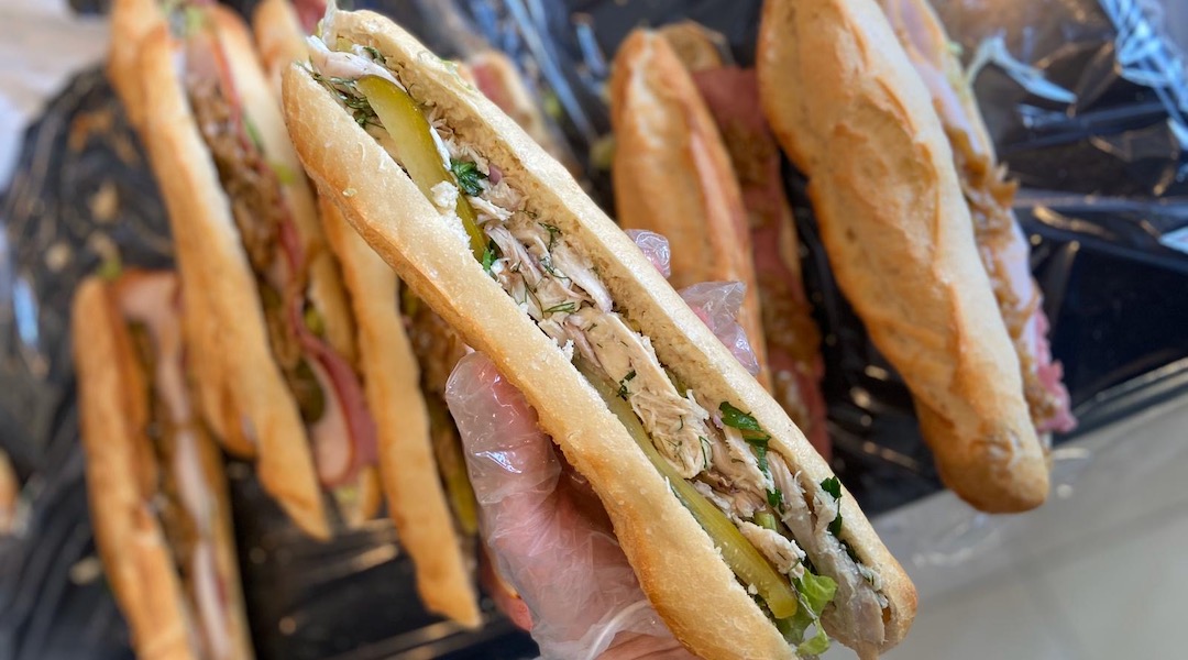 Balouka is bringing in “simple and delicious” meals, like this chicken salad sandwich, that don’t require reheating. (Courtesy of Balouka)