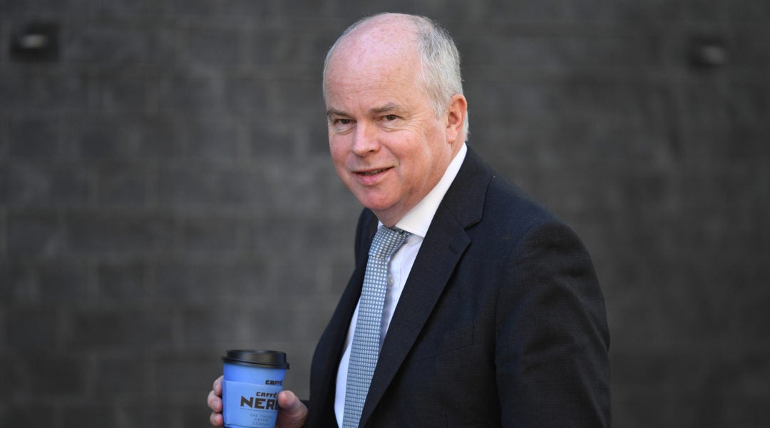 Former journalist and political advisor Robbie Gibb arriving to the residence of the British prime minister in London, UK on May 24, 2019. (Leon Neal/Getty Images)