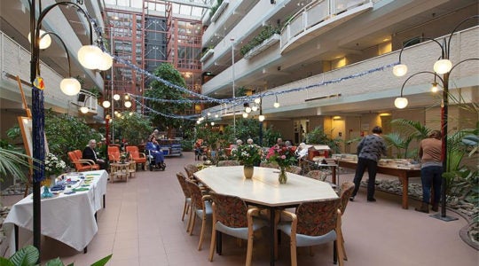 Residents and employees at the Beth Shalom Jewish old-age home in Amsterdam, the Netherlands (Courtesy of Beth Shalom)